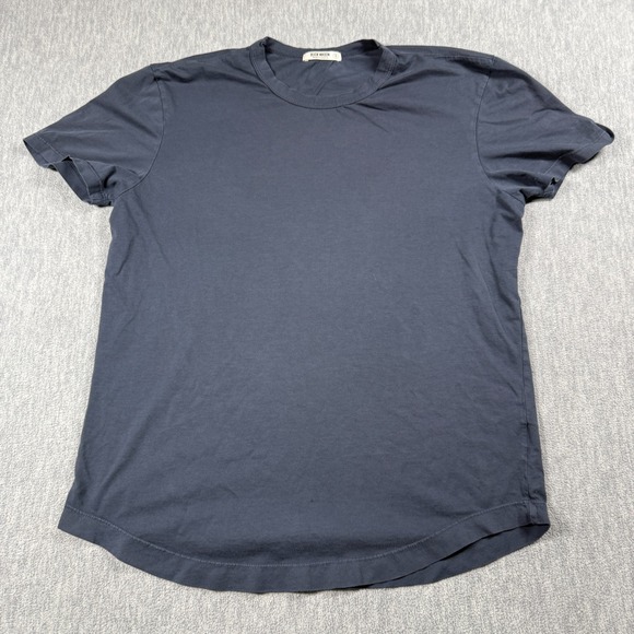 Buck Mason Tops - Buck Mason Shirt Women S Washed Slate Blue Curved Hem Short Sleeve Crewneck Tee